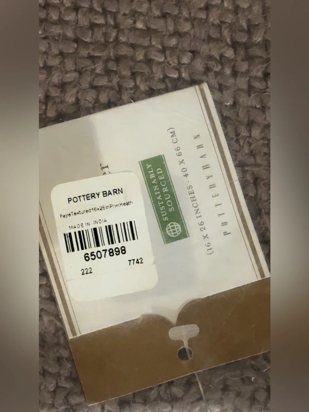 NWT (1) Pottery Barn Faye Textured Linen 16